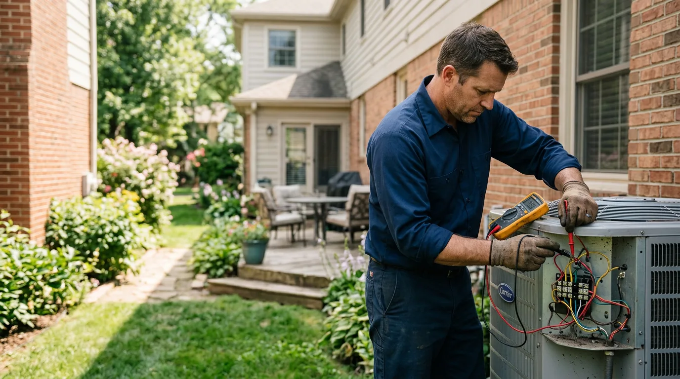 HVAC technician working near Claridge, PA